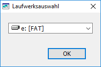 Abb. VTool-Dialogfenster (Laufwerksauswahl)