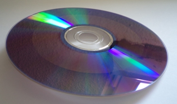 Abb. gebrannte DVD (unbeschichtete Seite)